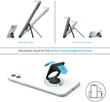 phonetag - Multi-View Phone Stand with Magnetic Ring Holder Universal (Silver) - Top-Down View
