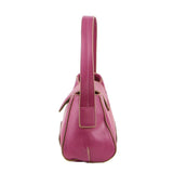 Milleni Mini Fashion Handbag Tote Bag in Magenta - Top-Down View