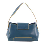 Milleni Mini Fashion Handbag Tote Bag in Teal - Side View