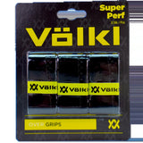 Volkl Super Perf Over Grip Overgrip Tennis Squash Badminton - 3 Pack - Black - Side View