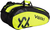 Volkl Classic Tour Combi Bag for 6-9 Racquets in Yellow/Black - Front View