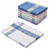 12pcs 100% Cotton Jumbo Tea Towel 90cm x 63cm - Assorted Colours - Front View