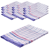 12pcs 100% Cotton Jumbo Tea Towel 90cm x 63cm - Assorted Colours - Front View