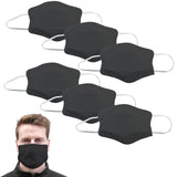 6x Tigerplast Fabric Face Mask Washable Reusable Mask Protect Cover - Black - Front View