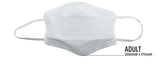 TIGERPLAST Fabric Face Mask Washable Reusable Mask Protect Anti-Microbial Mouth Cover - White - Top-Down View