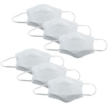 6x Tigerplast Fabric Face Mask Washable Reusable Mask Protect Cover - White - Front View