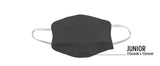 TIGERPLAST Kids Fabric Face Mask Washable Reusable Mask Protect Mouth Cover - Black - Top-Down View