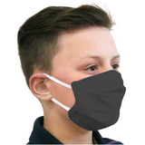 TIGERPLAST Kids Fabric Face Mask Washable Reusable Mask Protect Mouth Cover - Black - Extra Image