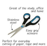 Stainless Steel Scissors Soft Handle Kitchen Craft Office School Sharp Kitchen - Side View