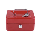 Lockable METAL CASH BOX Deposit Petty Cash Slot Money Safe Portable 2 Keys New - Rear View