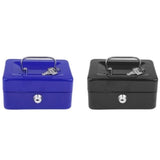 Lockable METAL CASH BOX Deposit Petty Cash Slot Money Safe Portable 2 Keys New - Close-Up Angle