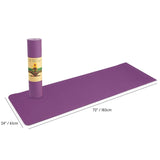 YOGA MAT Non-Slip Light Gym 1830x610x6mm Pilates Home Fitness - Assorted Colours - Side View