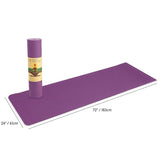 YOGA MAT Non-Slip Light Gym 1830x610x6mm Pilates Home Fitness - Assorted Colours - Rear View