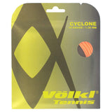 1 Pack Volkl Cyclone 16g/1.30mm Tennis Racquet Strings - Fluro Orange - Front View