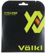 1 Pack Volkl Cyclone 17g/1.25mm Tennis Racquet Strings - Fluro Orange - Front View