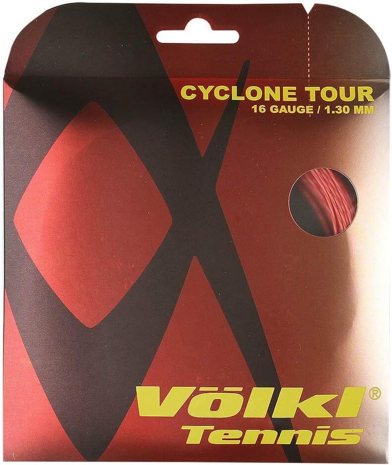 1 Pack Volkl Cyclone Tour 16g/1.30mm Tennis Racquet Strings - Red, image 2