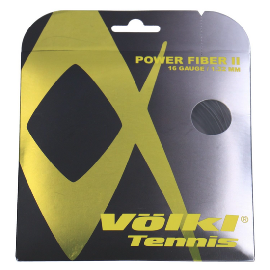 Volkl Power Fiber II Black Tennis String 16 Gauge (12 M Set)