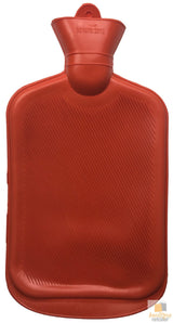 2L HOT WATER BOTTLE Winter Warm Rubber Bag Relaxing Warm Therapy Approved - Top-Down View