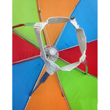 2-pc-Set Rainbow Umbrella Hat + 70s Fake Moustache Costume Props Novelty Fancy - Side View