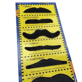 2-pc-Set Rainbow Umbrella Hat + 70s Fake Moustache Costume Props Novelty Fancy - Low Angle