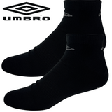 Umbro Men's Black Trainer Ankle Socks - 3 Pair Pack - EU Size 39-42 - Front View