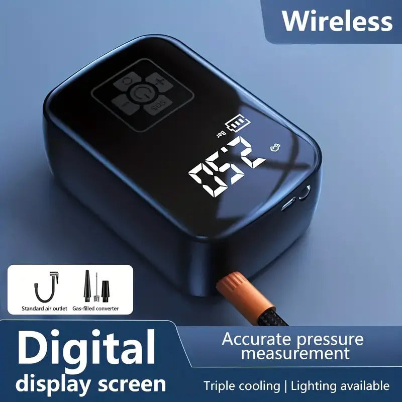 Portable Rechargeable Tire Inflator & Air Pump with Digital Display