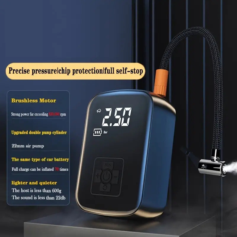 Portable Rechargeable Tire Inflator & Air Pump with Digital Display
