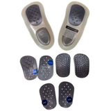 WALKFIT ORTHOTICS Insoles Walk Fit Foot Feet Support PLATINUM SILVER - I (Womens 13-13.5, Mens 12-12.5) - Top-Down View