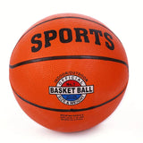 Classic Rubber Basketball Training Standard Size Downtown for NBA- Black/Orange - Front View