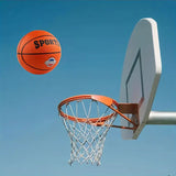 Classic Rubber Basketball Training Standard Size Downtown for NBA- Black/Orange - Side View