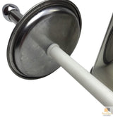 Toilet Brush Holder Metal Stainless Steel Bathroom Set Handle Round Cover Clean - 45-Degree Angle