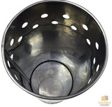 Toilet Brush Holder Metal Stainless Steel Bathroom Set Handle Round Cover Clean - Close-Up Angle