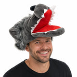 WOLF HAT Funny Party Costume Adult Childrens Animal Fancy Dress Halloween Cap - Front View