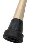 93cm WOODEN WALKING STICK Wood Cane Pole Carved Varnished Deluxe Sturdy - Beige - Side View