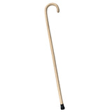 93cm WOODEN WALKING STICK Wood Cane Pole Carved Varnished Deluxe Sturdy - Beige - Rear View