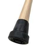 93cm WOODEN WALKING STICK Wood Cane Pole Carved Varnished Deluxe Sturdy - Beige - Close-Up Angle