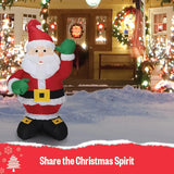 135cm Inflatable Santa Claus with LED Lights for Festive Holiday Decor