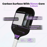 T300 Graphite Carbon Fiber Pickleball Paddles Pickle Ball Racket Racquet - Side View