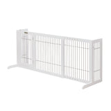 Freestanding Retractable Dog Barrier with Gate Large - Front View