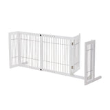 Freestanding Retractable Dog Barrier with Gate Large - Close-Up Angle