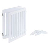 Three Panel Freestanding Dog Gate, White - Top-Down View