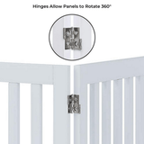 Three Panel Freestanding Dog Gate, White