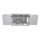 Cleo Cat Litter Cabinet, White - Rear View