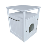 Jasper 2 Cat Litter Cabinet, White - 45-Degree Angle