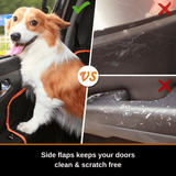 iBuddy Dog Seat Cover Car Hammock w/ Mesh Window & Dog Seat Belt - 45-Degree Angle