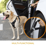 iBuddy Dog Seat Belt for Cars, Headrest Restraint with Locking Carabiner - Close-Up Angle