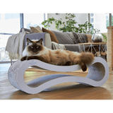 Cat Scratcher Infinity Lounge, White - Front View
