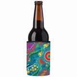 Australian Flowers II Stubby Cooler - Standard - Top-Down View