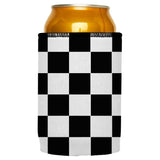 Large Checkerboard Stubby Cooler - Standard - Rear View