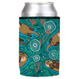 Sea Otters Chillin Stubby Cooler - Standard - 45-Degree Angle